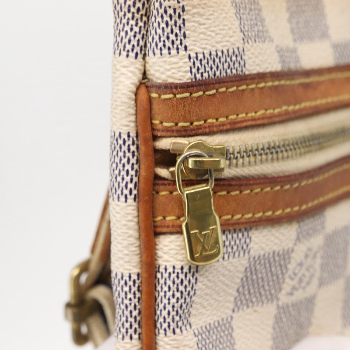 LOUIS VUITTON Damier Azur Pochette Bosphore Shoulder Bag N51112 LV Auth ki6301