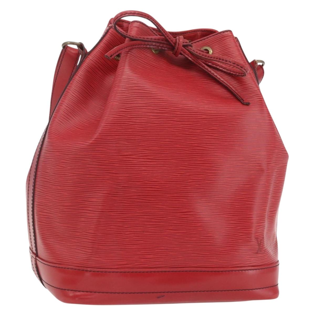 LOUIS VUITTON Epi Noe Shoulder Bag Red M44007 LV Auth ki6303
