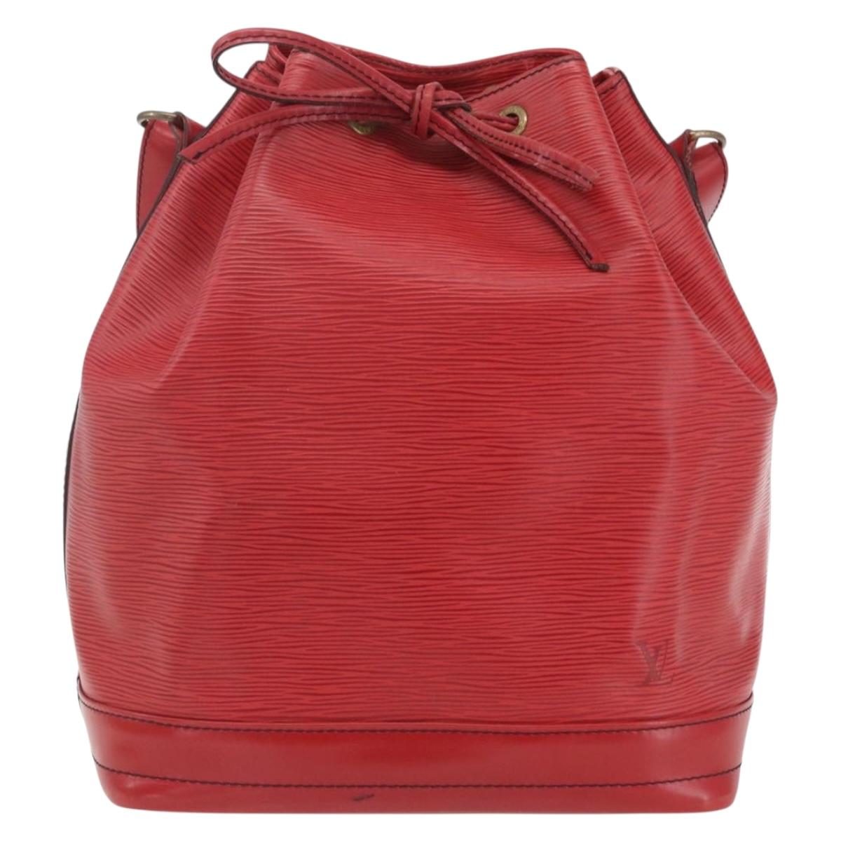 LOUIS VUITTON Epi Noe Shoulder Bag Red M44007 LV Auth ki6303
