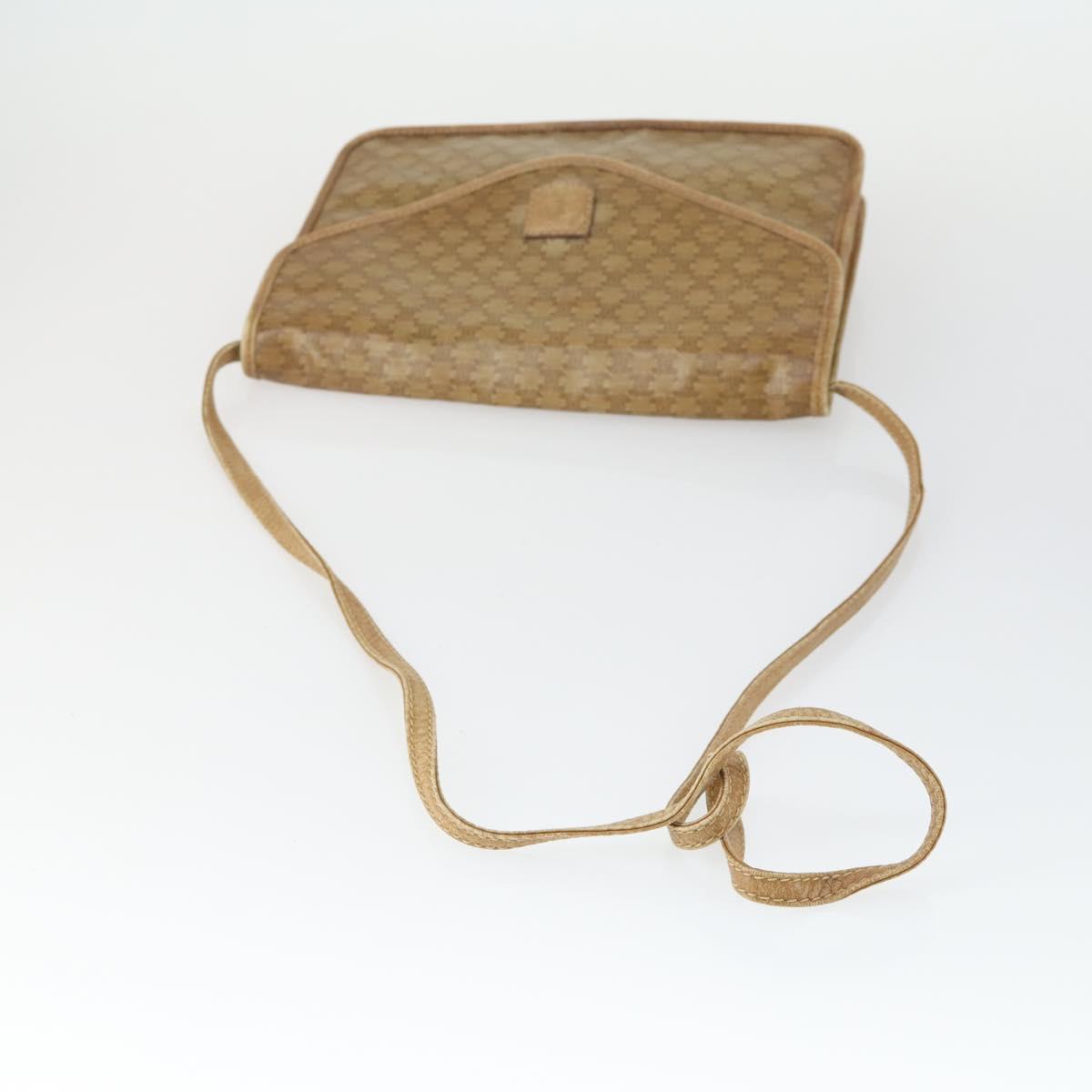 CELINE Macadam Canvas Bag PVC Leather 5 Set Brown Beige black Auth ki6322