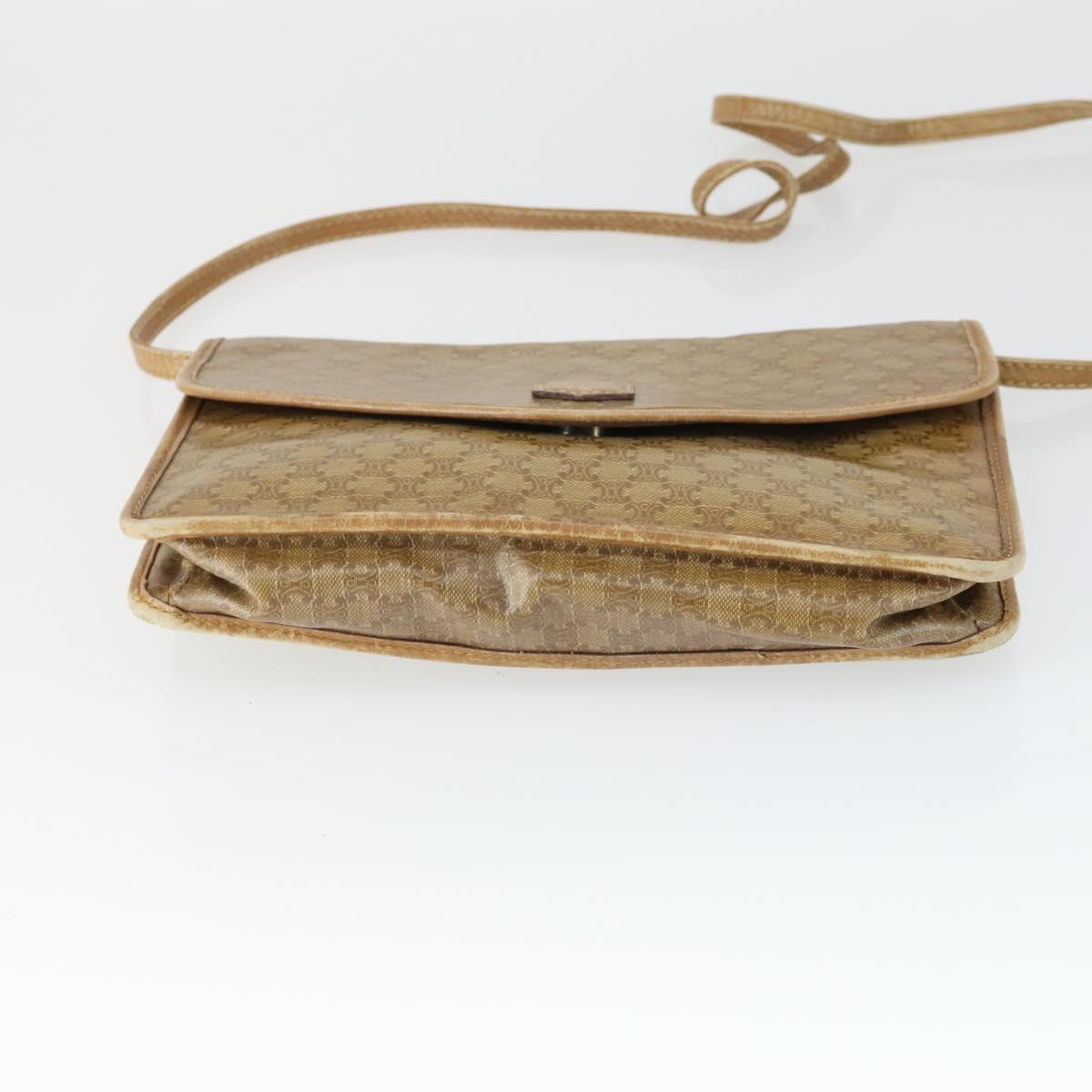 CELINE Macadam Canvas Bag PVC Leather 5 Set Brown Beige black Auth ki6322