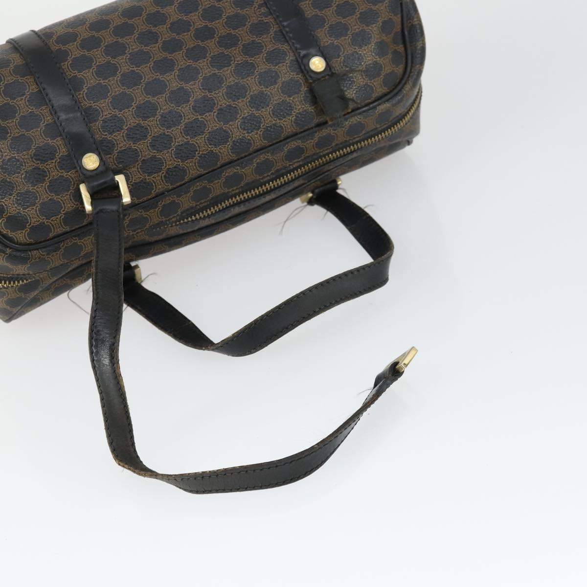 CELINE Macadam Canvas Bag PVC Leather 5 Set Brown Beige black Auth ki6322