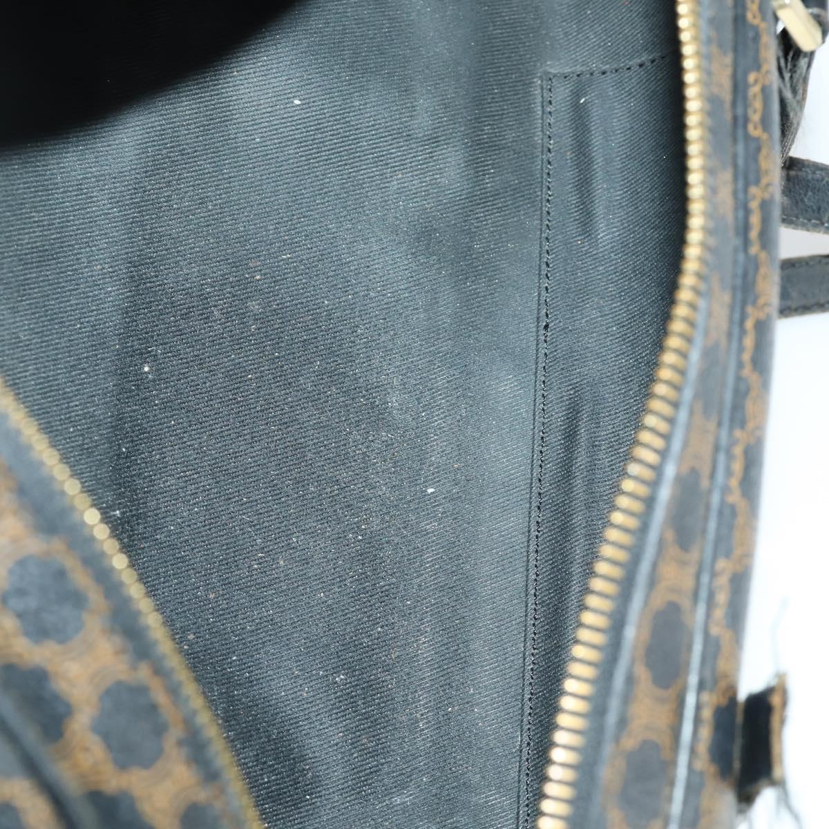 CELINE Macadam Canvas Bag PVC Leather 5 Set Brown Beige black Auth ki6322