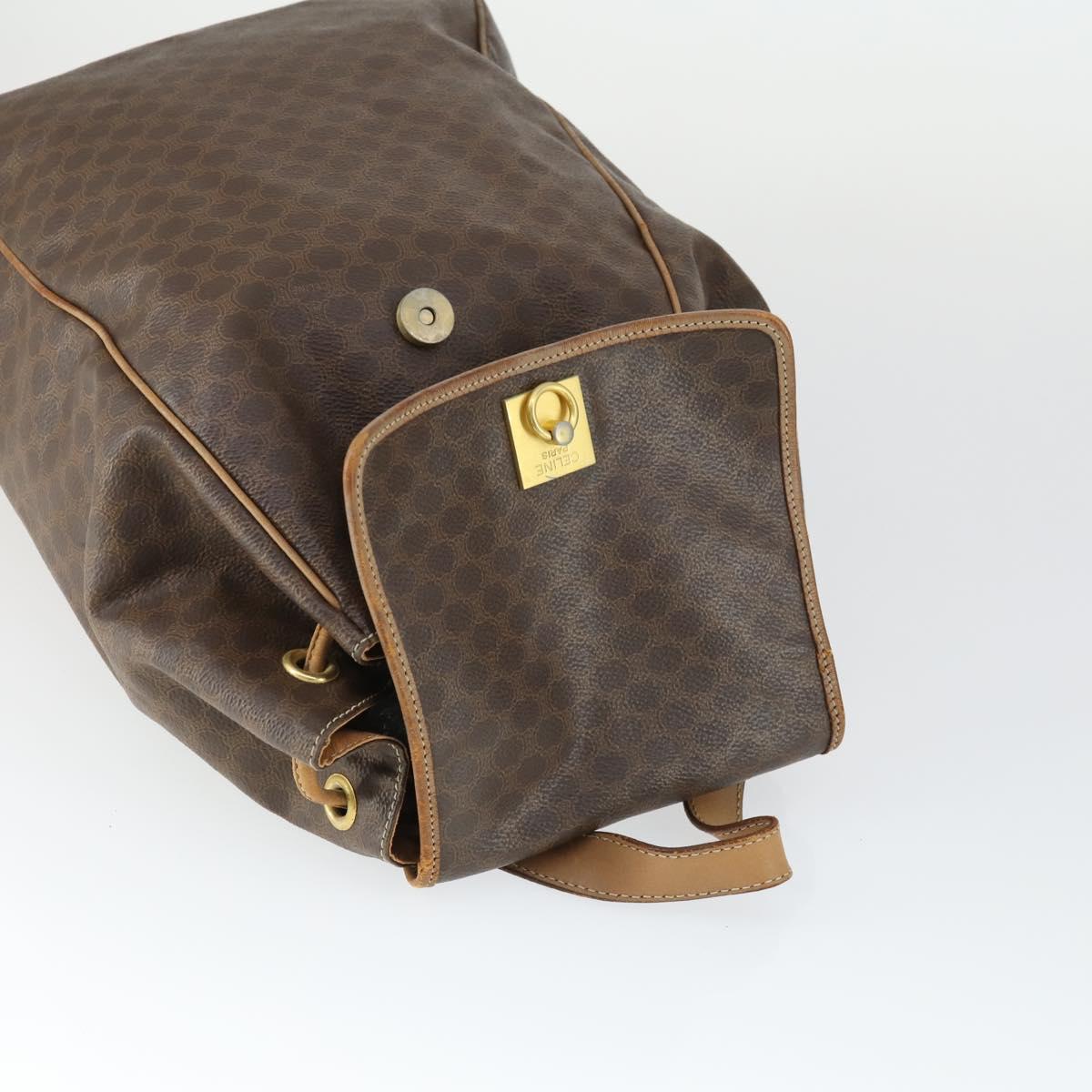 CELINE Macadam Canvas Bag PVC Leather 5 Set Brown Beige black Auth ki6322