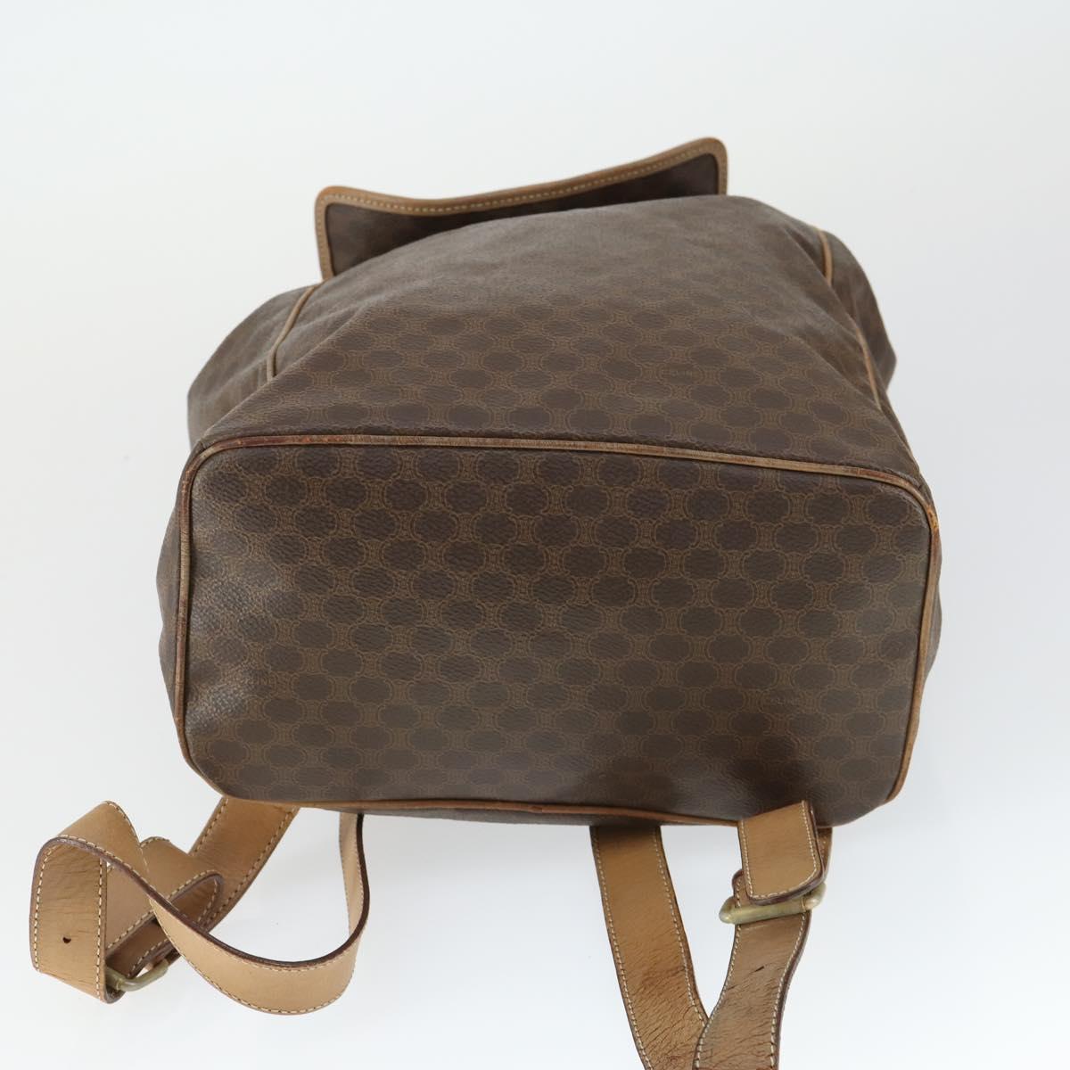 CELINE Macadam Canvas Bag PVC Leather 5 Set Brown Beige black Auth ki6322