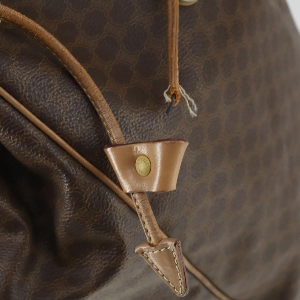 CELINE Macadam Canvas Bag PVC Leather 5 Set Brown Beige black Auth ki6322