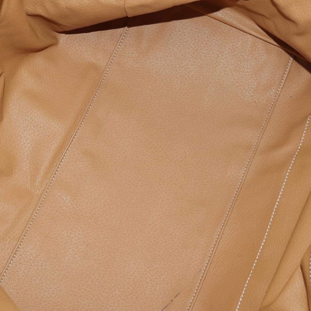 CELINE Macadam Canvas Boston Bag PVC Leather Brown Gold Auth ki6323