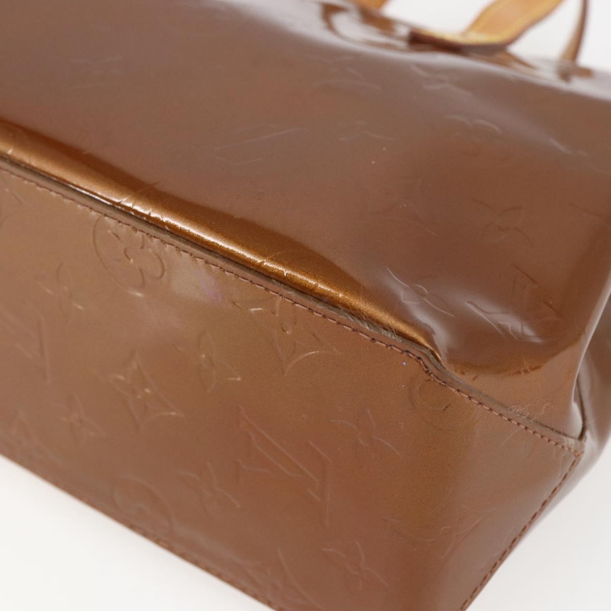 LOUIS VUITTON Monogram Vernis Reade PM Hand Bag Bronze M91146 LV Auth ki6325
