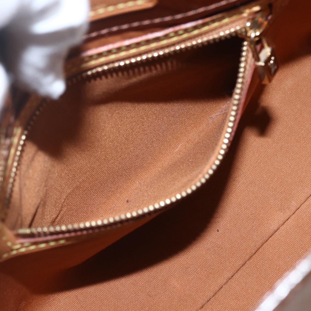 LOUIS VUITTON Monogram Vernis Reade PM Hand Bag Bronze M91146 LV Auth ki6325