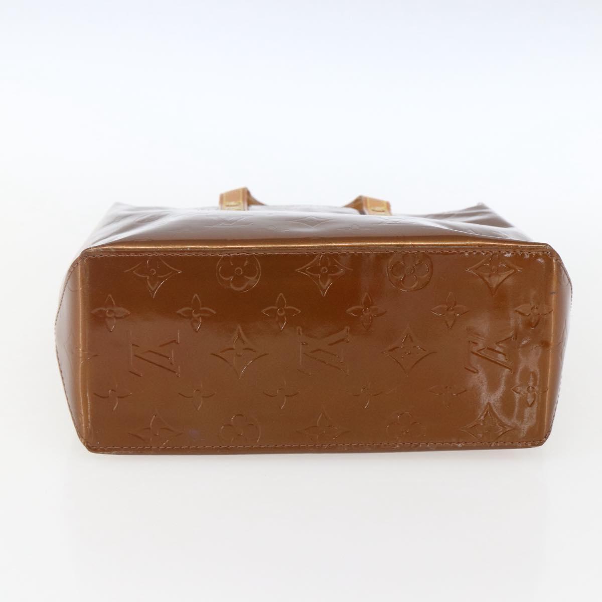 LOUIS VUITTON Monogram Vernis Reade PM Hand Bag Bronze M91146 LV Auth ki6325