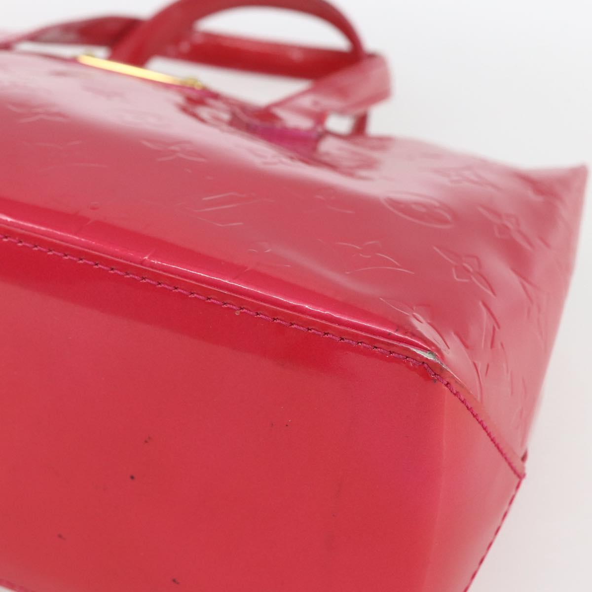 LOUIS VUITTON Monogram Vernis Wilshire PM Hand Bag Rose Pop M93643 Auth ki6328
