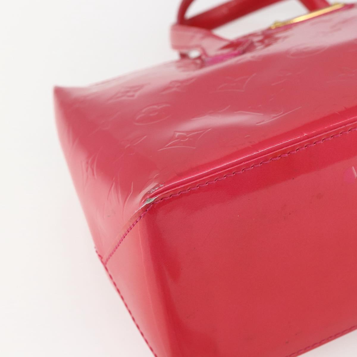 LOUIS VUITTON Monogram Vernis Wilshire PM Hand Bag Rose Pop M93643 Auth ki6328