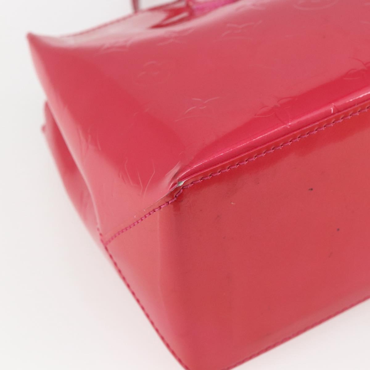 LOUIS VUITTON Monogram Vernis Wilshire PM Hand Bag Rose Pop M93643 Auth ki6328