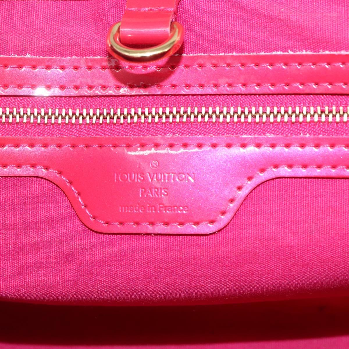 LOUIS VUITTON Monogram Vernis Wilshire PM Hand Bag Rose Pop M93643 Auth ki6328
