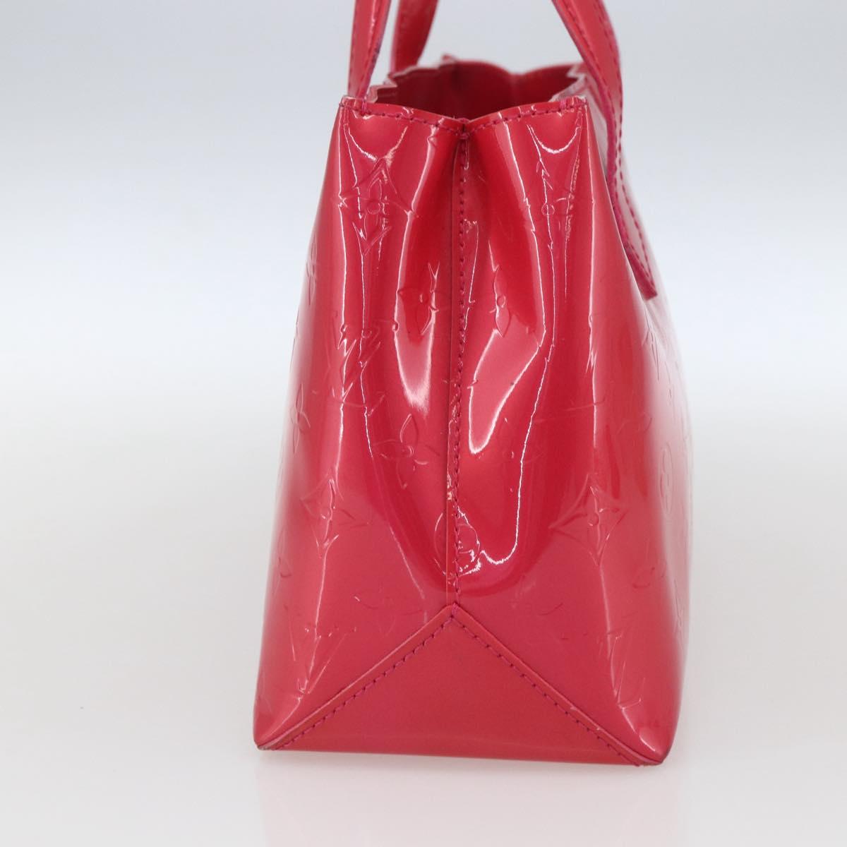 LOUIS VUITTON Monogram Vernis Wilshire PM Hand Bag Rose Pop M93643 Auth ki6328