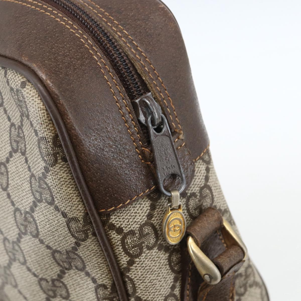 GUCCI GG Supreme Web Sherry Line Shoulder Bag PVC Beige 72 001 4071 Auth ki6343