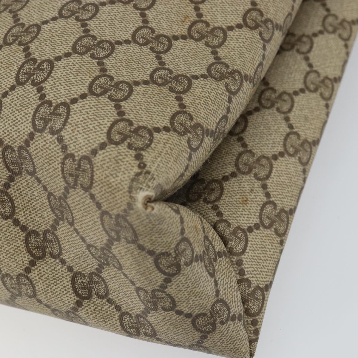 GUCCI GG Supreme Web Sherry Line Tote Bag PVC Beige Gold 39 02 091 Auth ki6348