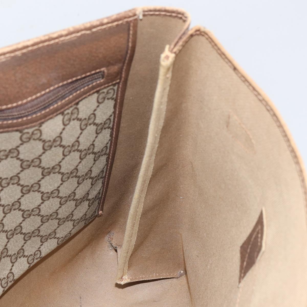 GUCCI GG Supreme Web Sherry Line Tote Bag PVC Beige Gold 39 02 091 Auth ki6348