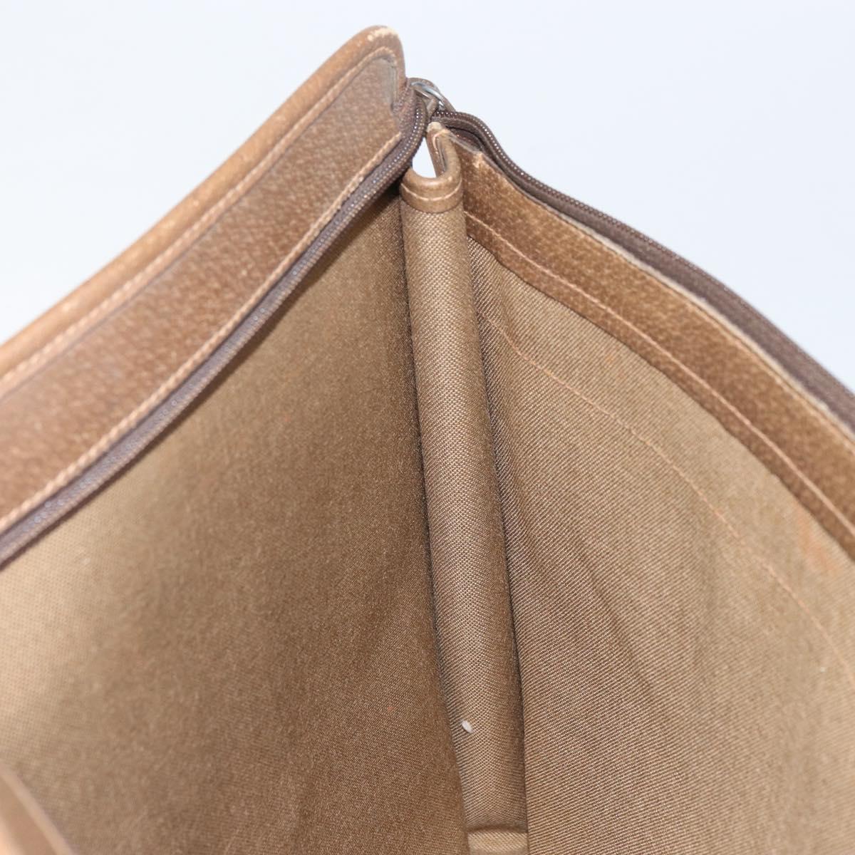 GUCCI GG Supreme Web Sherry Line Clutch Bag PVC Beige 017 37 4125 Auth ki6349