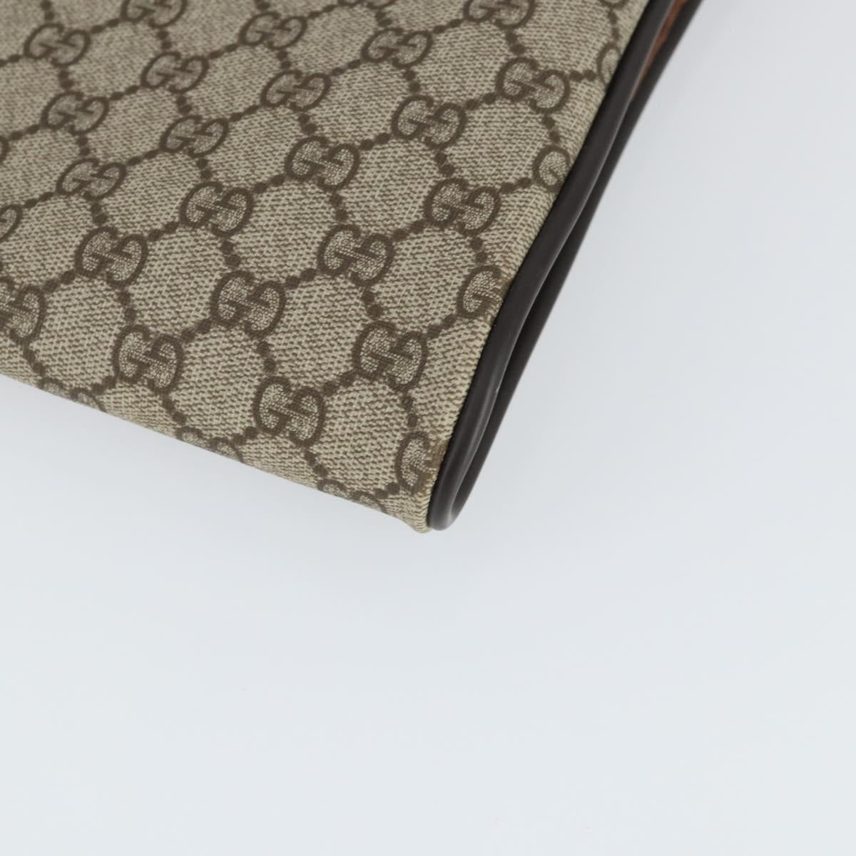 GUCCI GG Supreme Garment Cover PVC Leather Beige Auth ki6350