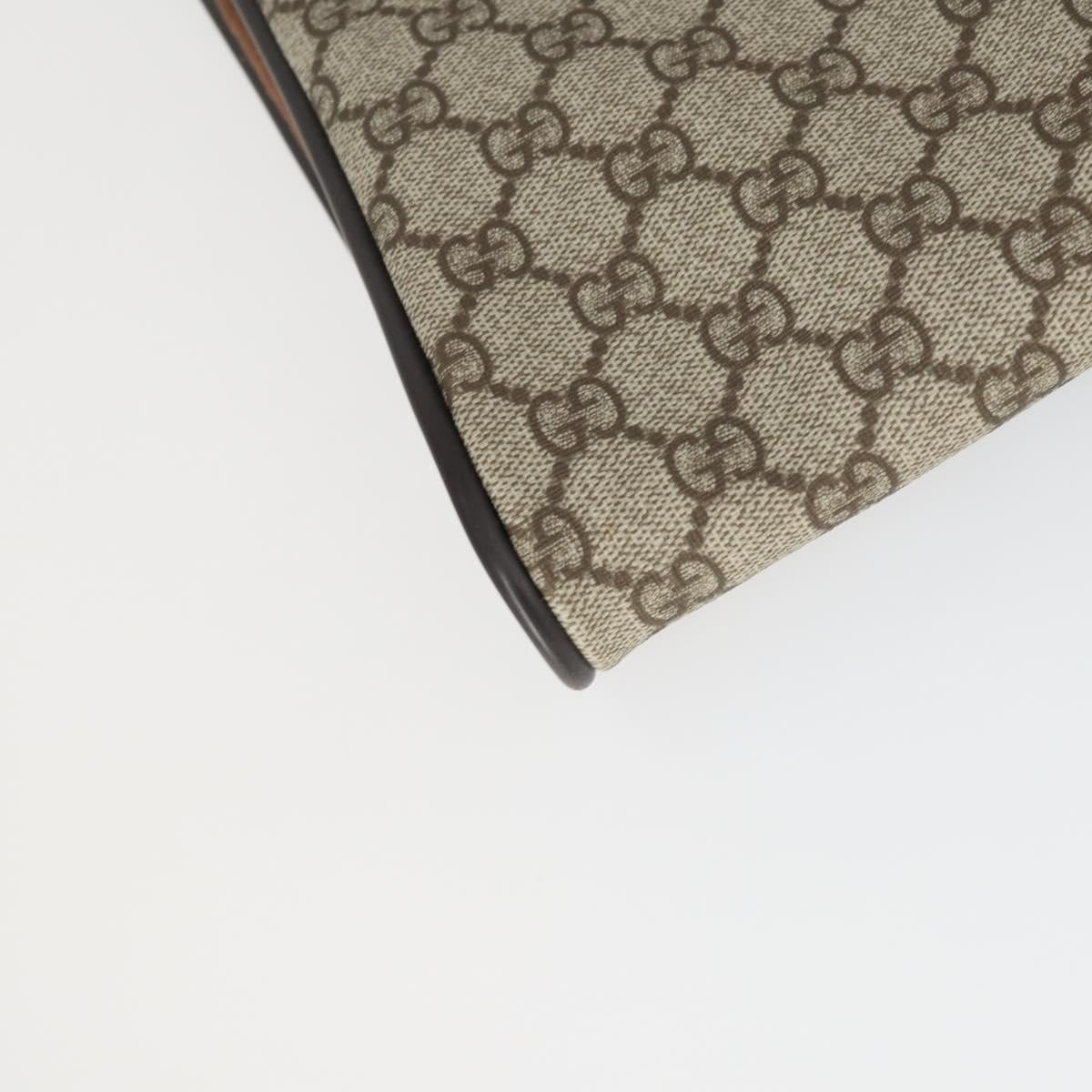 GUCCI GG Supreme Garment Cover PVC Leather Beige Auth ki6350