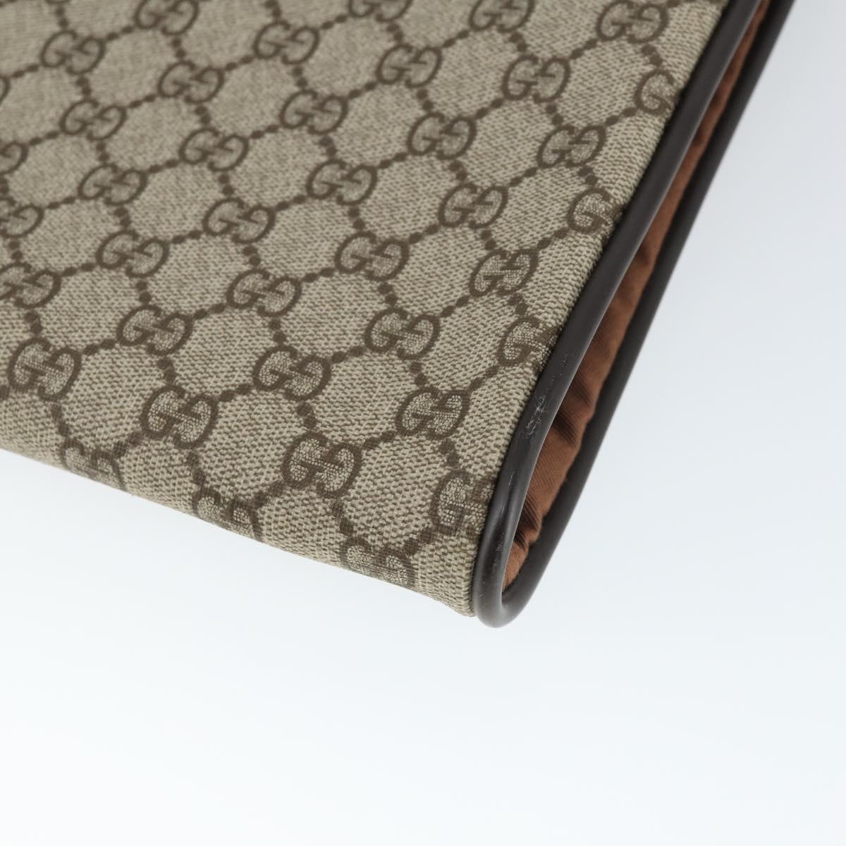 GUCCI GG Supreme Garment Cover PVC Leather Beige Auth ki6350