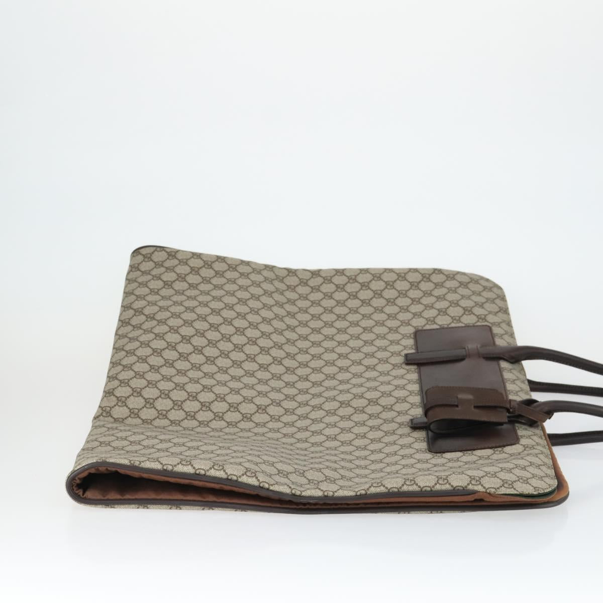 GUCCI GG Supreme Garment Cover PVC Leather Beige Auth ki6350