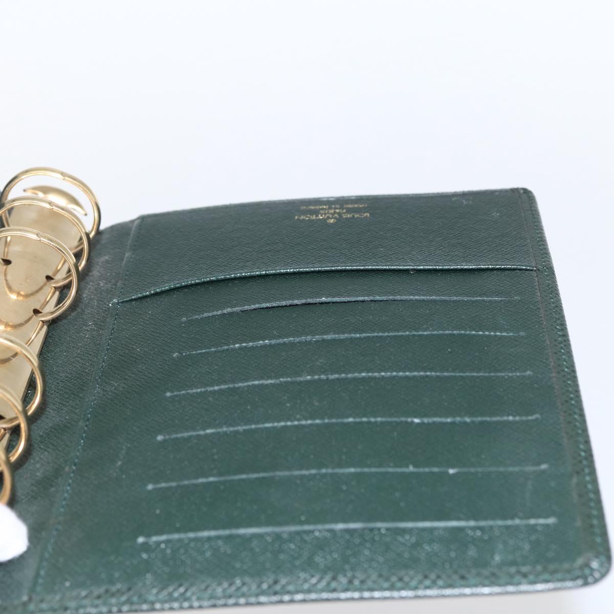 LOUIS VUITTON Taiga Agenda MM Day Planner Cover Epicea R20403 LV Auth ki6371