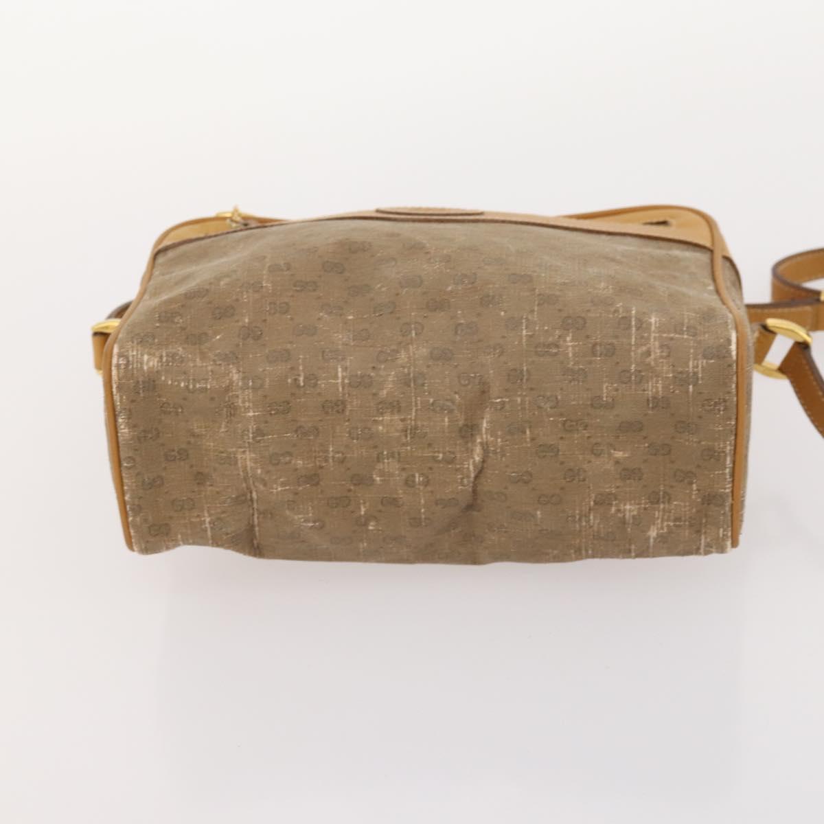GUCCI GG Canvas Micro GG Supreme Pouch Bag PVC 4 Set Beige White Auth ki6375