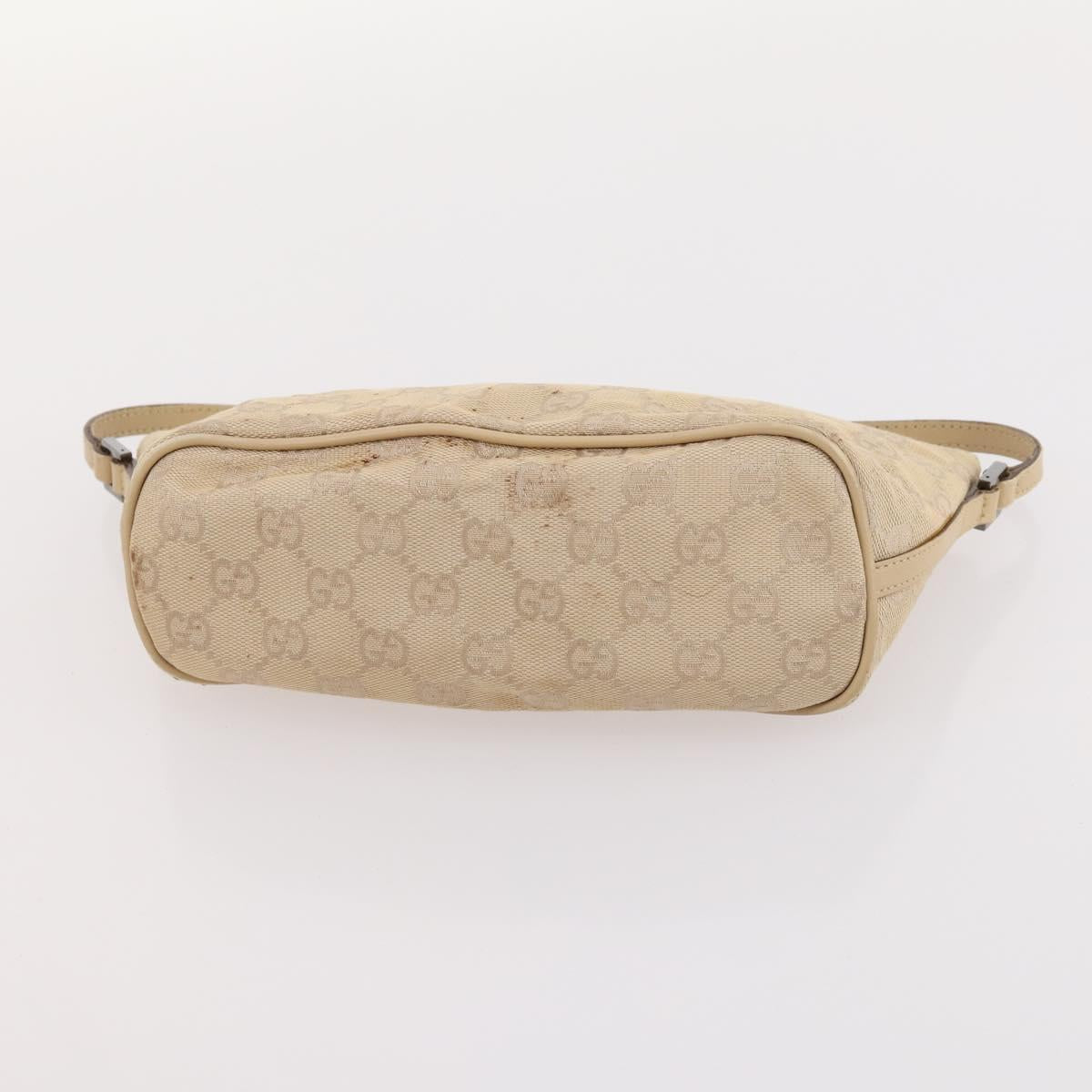 GUCCI GG Canvas Micro GG Supreme Pouch Bag PVC 4 Set Beige White Auth ki6375
