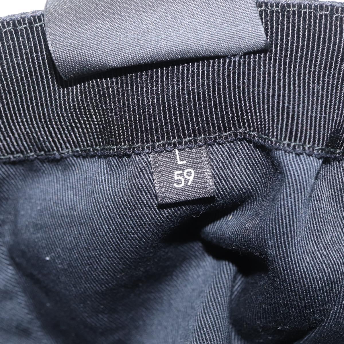 GUCCI Web Sherry Line GG Canvas Baseball Cap L Black 200035 204891 Auth ki6381