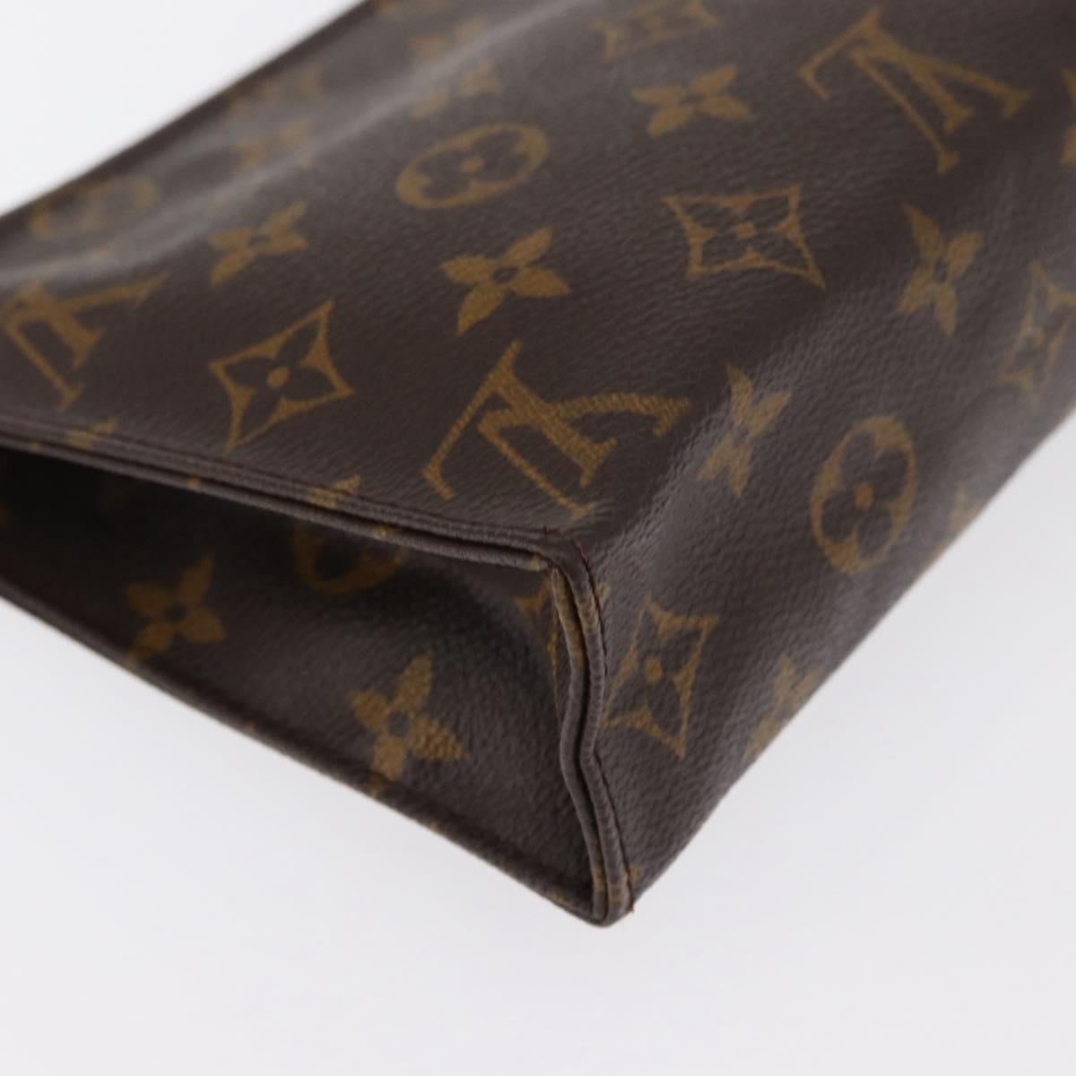 LOUIS VUITTON Monogram Poche Toilette 19 Pouch M47544 LV Auth ki6386