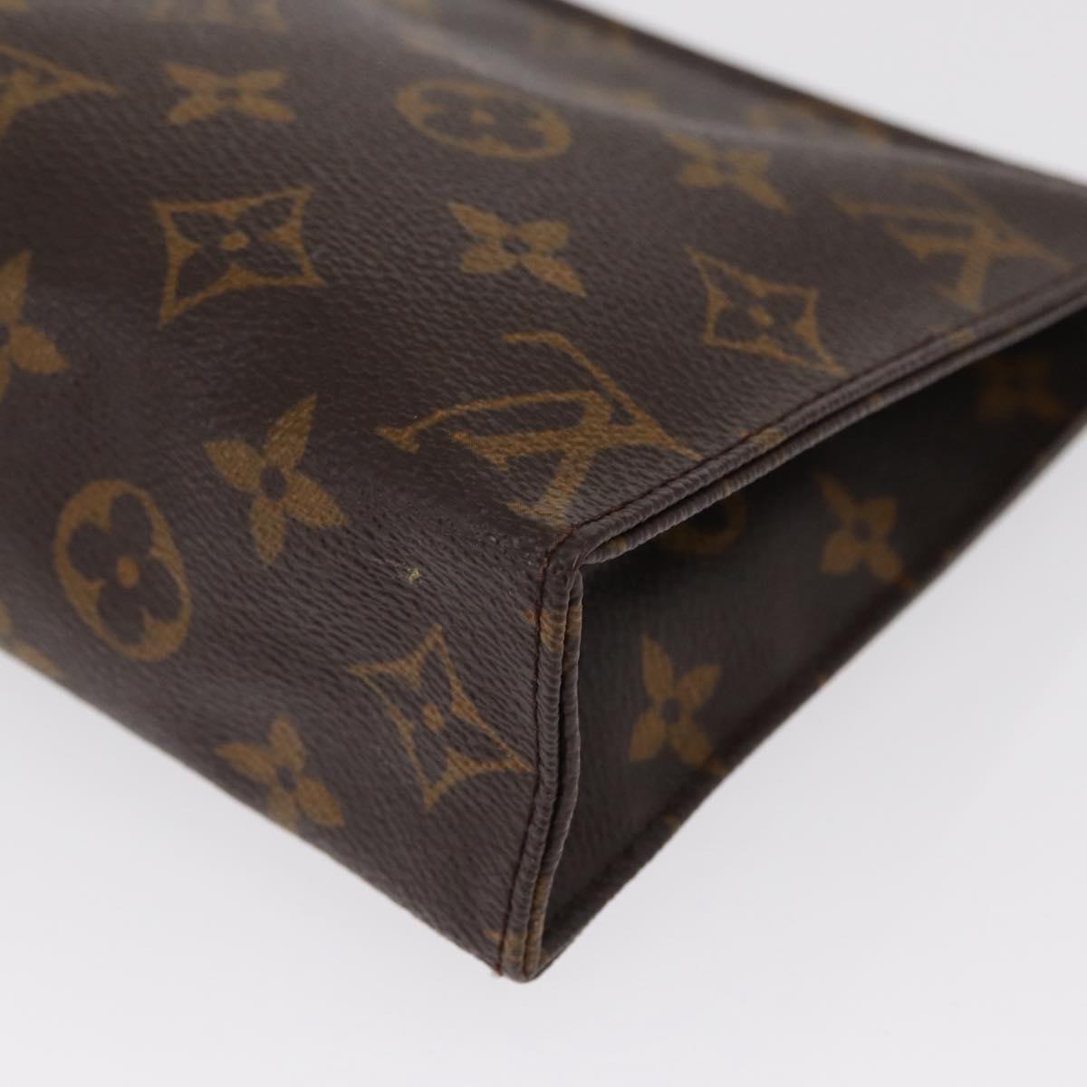LOUIS VUITTON Monogram Poche Toilette 19 Pouch M47544 LV Auth ki6386