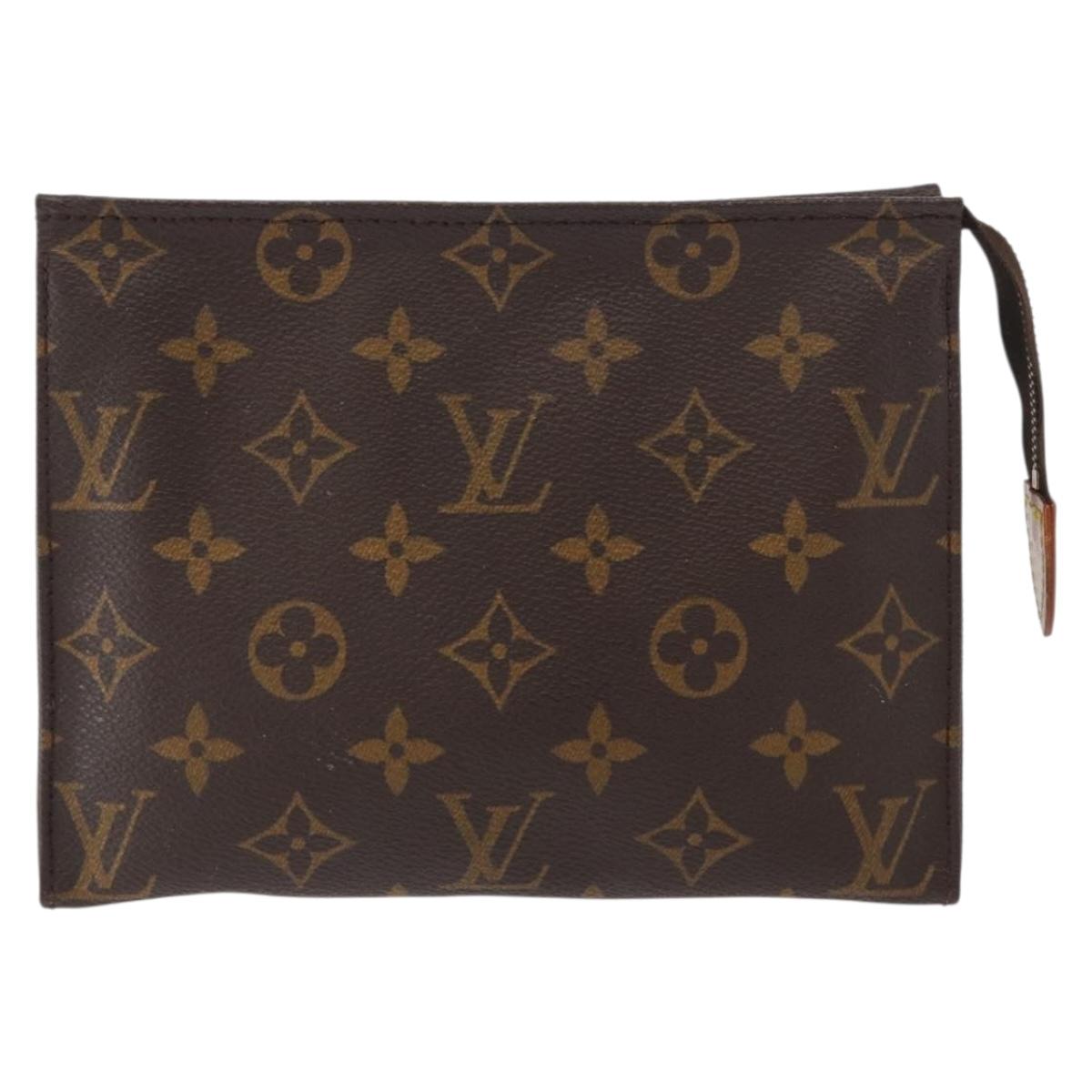 LOUIS VUITTON Monogram Poche Toilette 19 Pouch M47544 LV Auth ki6386
