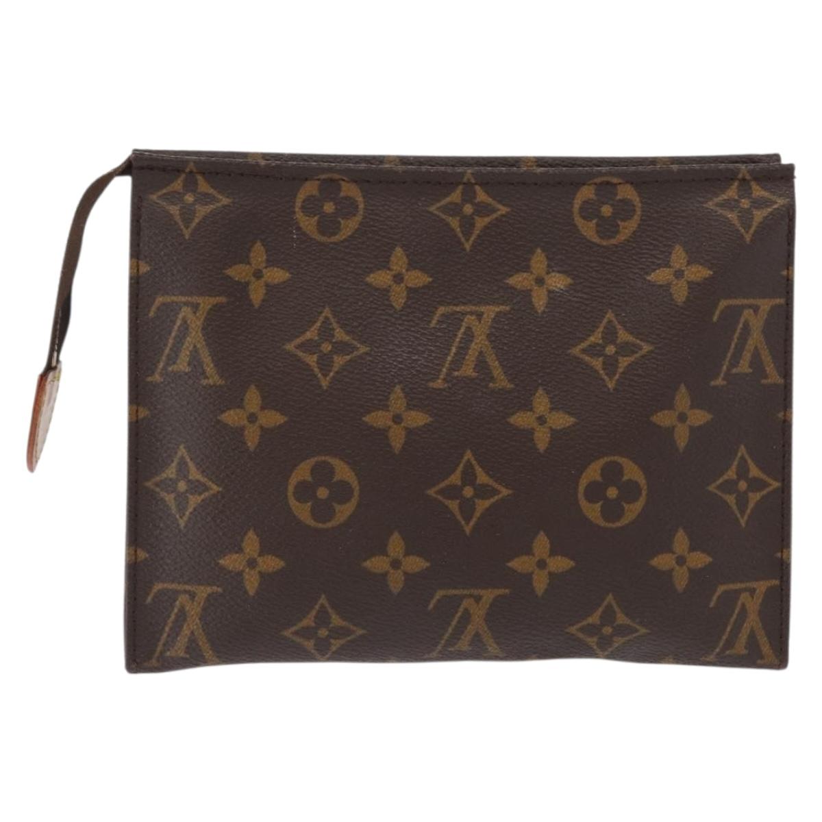 LOUIS VUITTON Monogram Poche Toilette 19 Pouch M47544 LV Auth ki6386