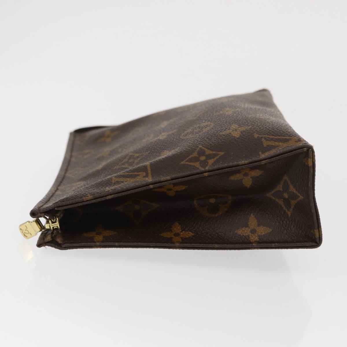 LOUIS VUITTON Monogram Poche Toilette 19 Pouch M47544 LV Auth ki6386