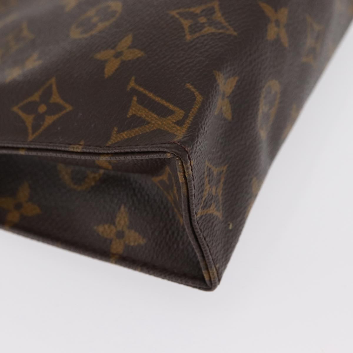 LOUIS VUITTON Monogram Poche Toilette 19 Pouch M47544 LV Auth ki6386