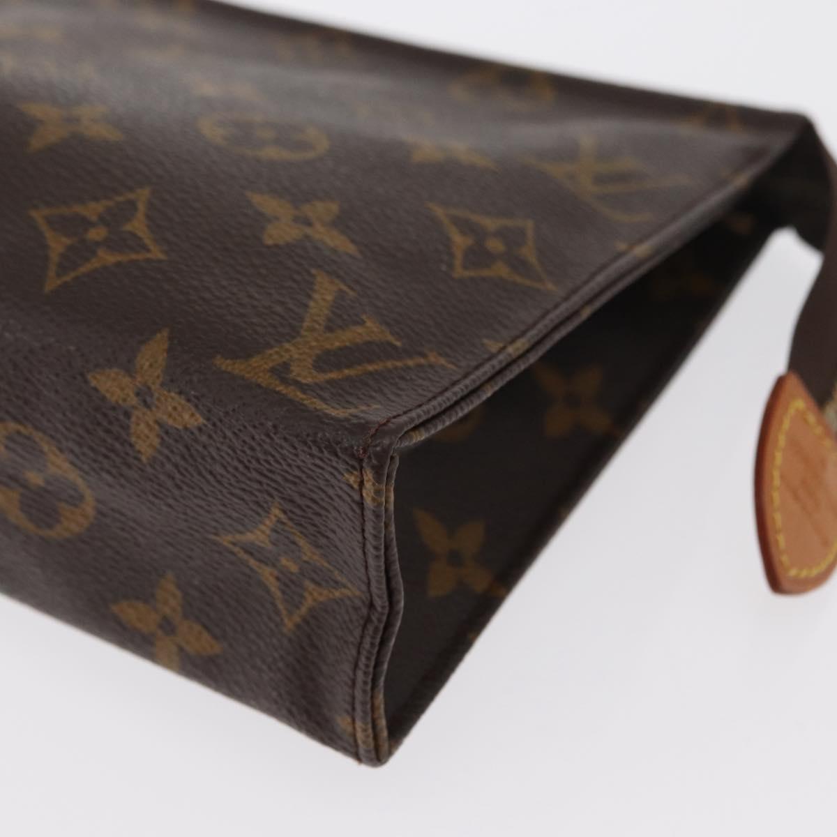 LOUIS VUITTON Monogram Poche Toilette 19 Pouch M47544 LV Auth ki6386