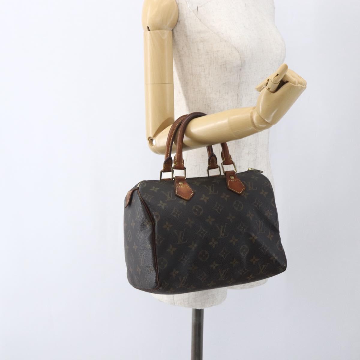 LOUIS VUITTON Monogram Speedy 25 Hand Bag M41528 LV Auth ki6387