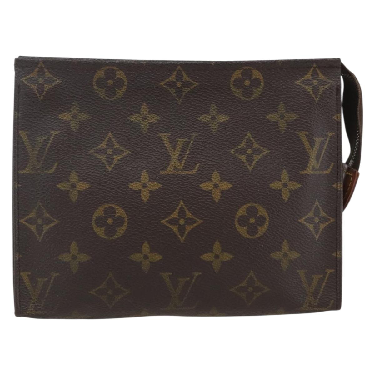 LOUIS VUITTON Monogram Poche Toilette 19 Pouch M47544 LV Auth ki6390