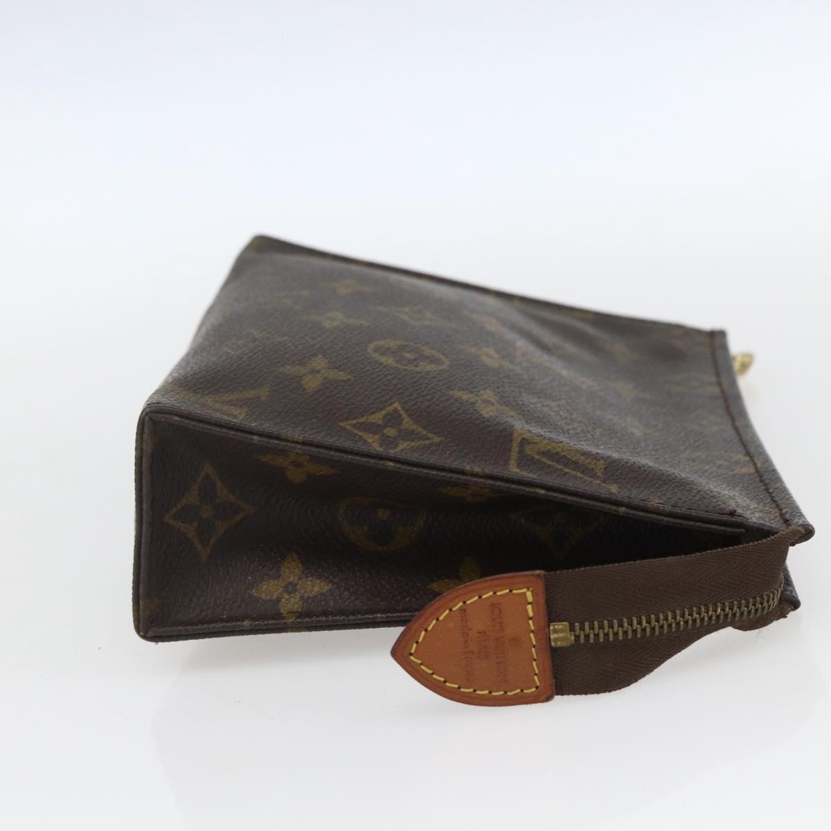 LOUIS VUITTON Monogram Poche Toilette 19 Pouch M47544 LV Auth ki6390