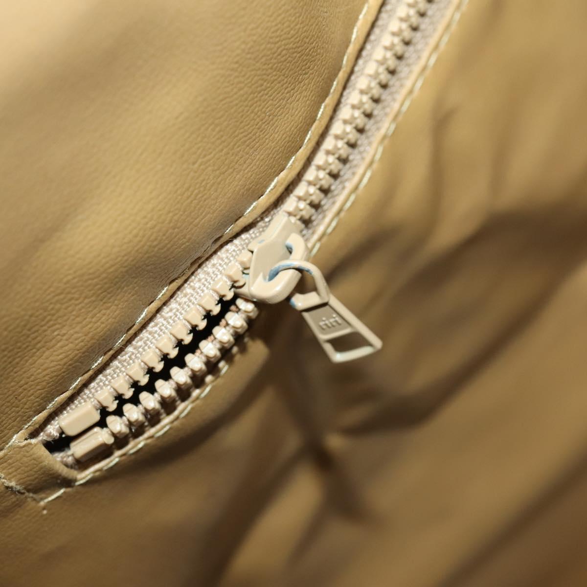 CELINE Macadam Canvas Boston Bag PVC Leather Brown Gold Auth ki6396