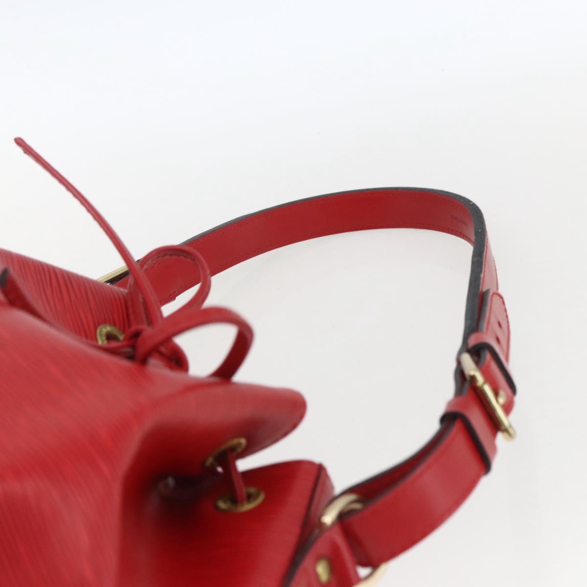 LOUIS VUITTON Epi Petit Noe Shoulder Bag Red M44107 LV Auth ki6398