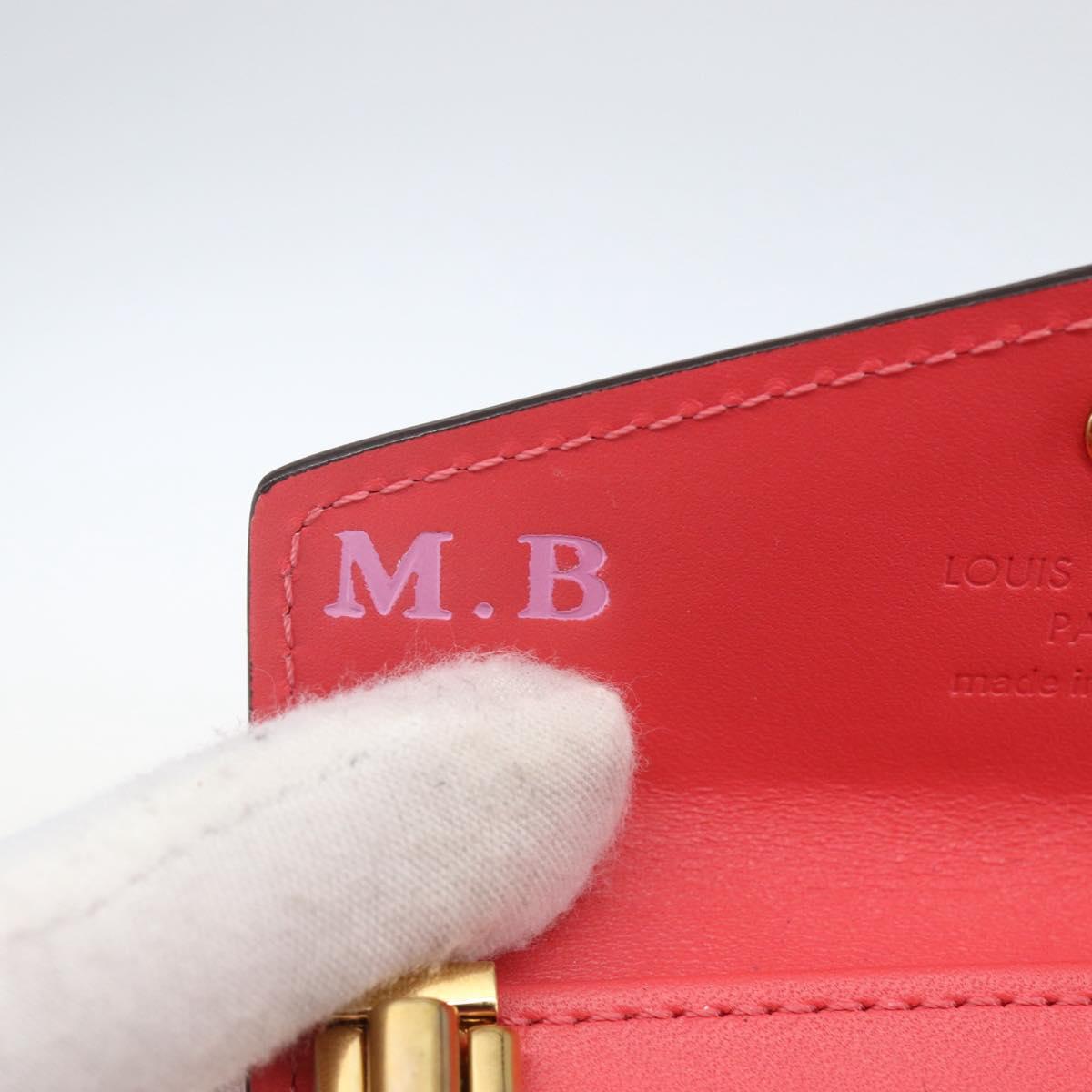 LOUIS VUITTON Vernis Multicles 4 Key Case Pink Amarrant M90913 Auth ki6400