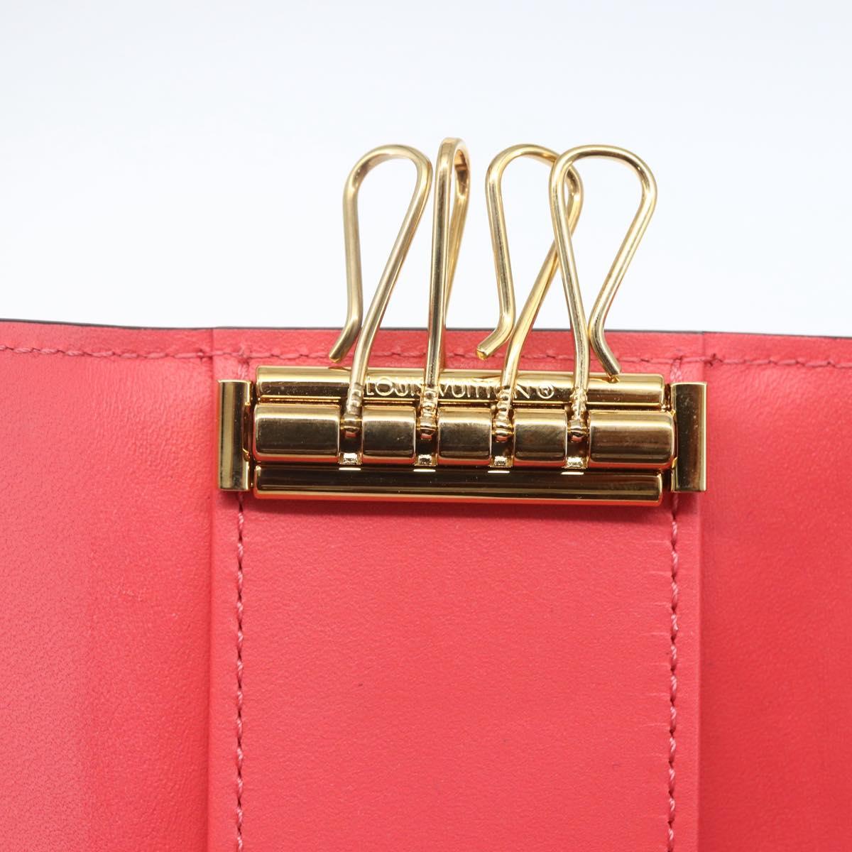 LOUIS VUITTON Vernis Multicles 4 Key Case Pink Amarrant M90913 Auth ki6400