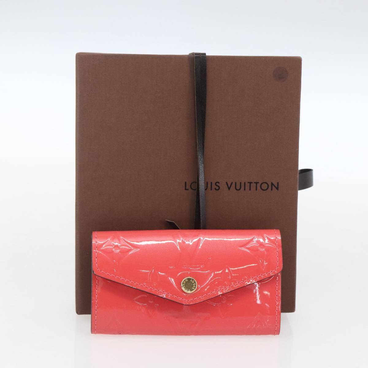 LOUIS VUITTON Vernis Multicles 4 Key Case Pink Amarrant M90913 Auth ki6400