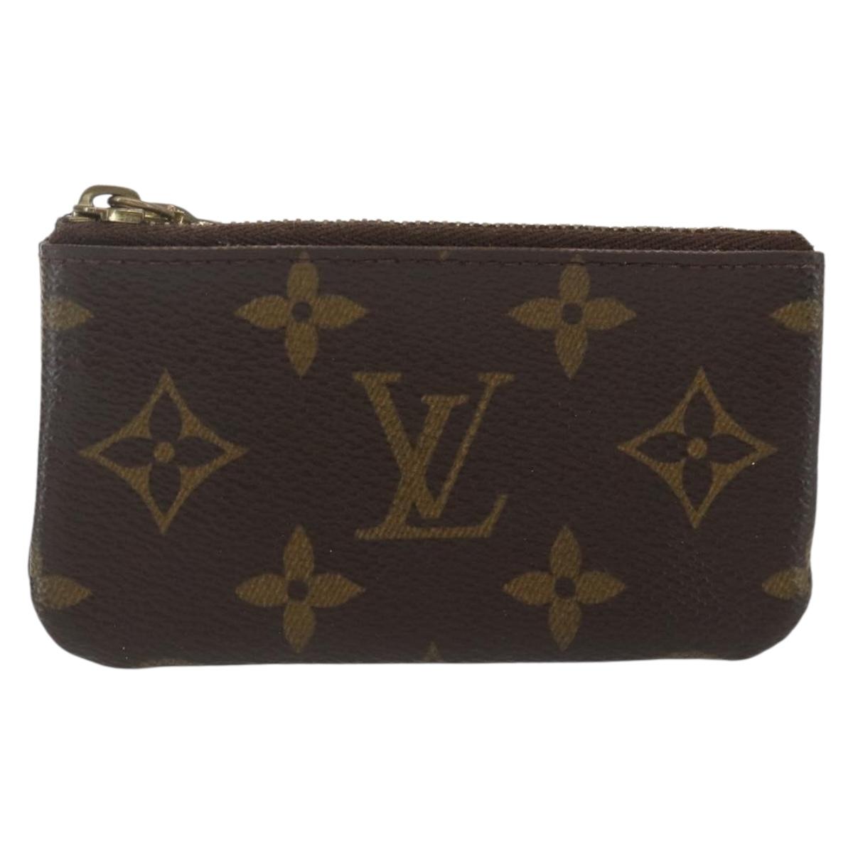 LOUIS VUITTON Monogram Pochette Cles Coin Purse M60033 LV Auth ki6403