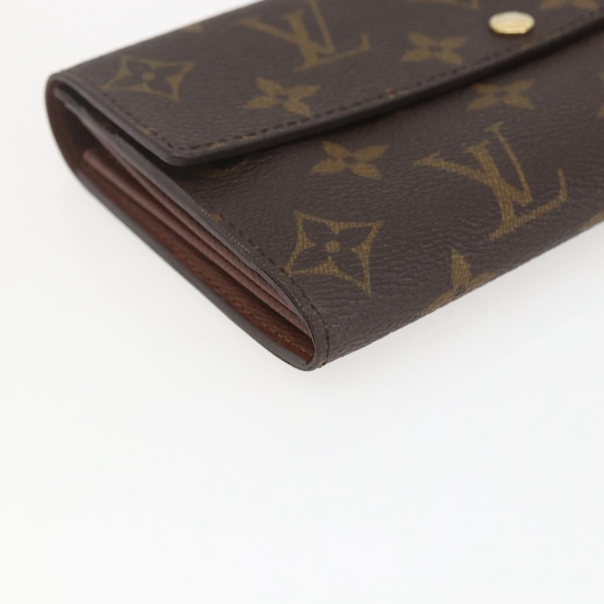 LOUIS VUITTON Monogram Portefeuille Sarah Long Wallet M60531 LV Auth ki6406