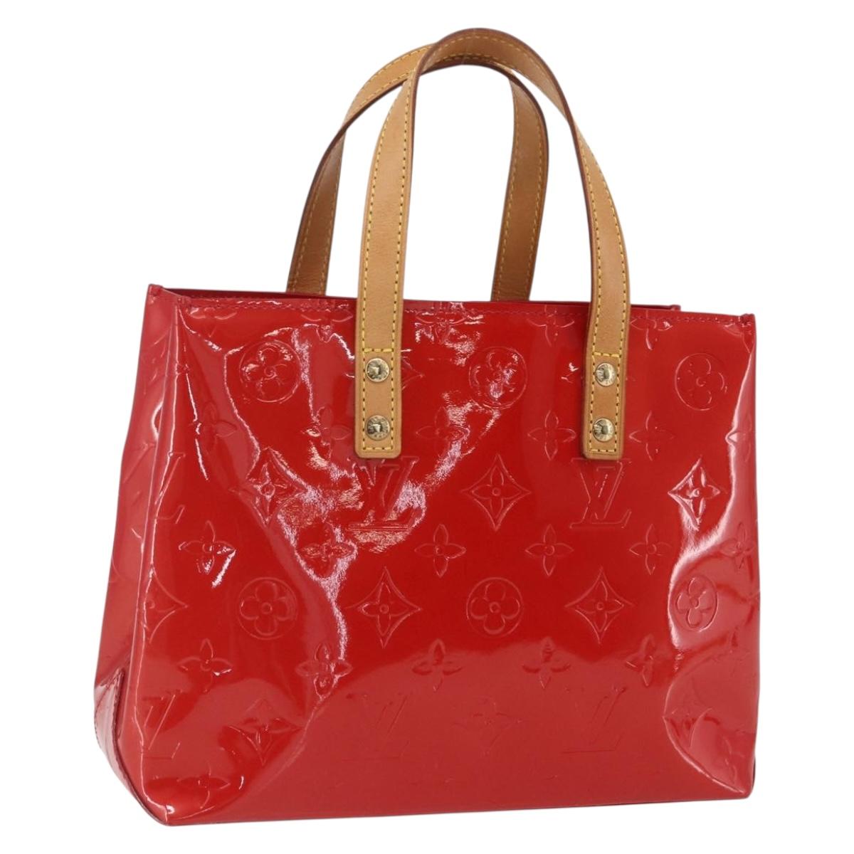 LOUIS VUITTON Monogram Vernis Reade PM Bag Pomme D'amour M91990 LV Auth ki6412