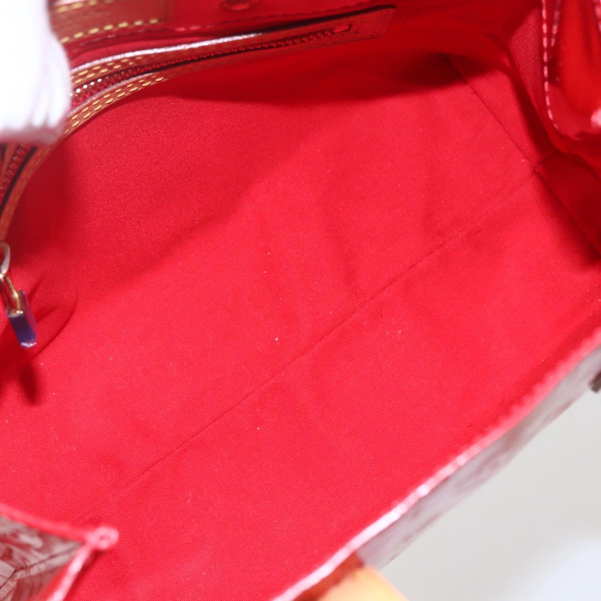 LOUIS VUITTON Monogram Vernis Reade PM Bag Pomme D'amour M91990 LV Auth ki6412